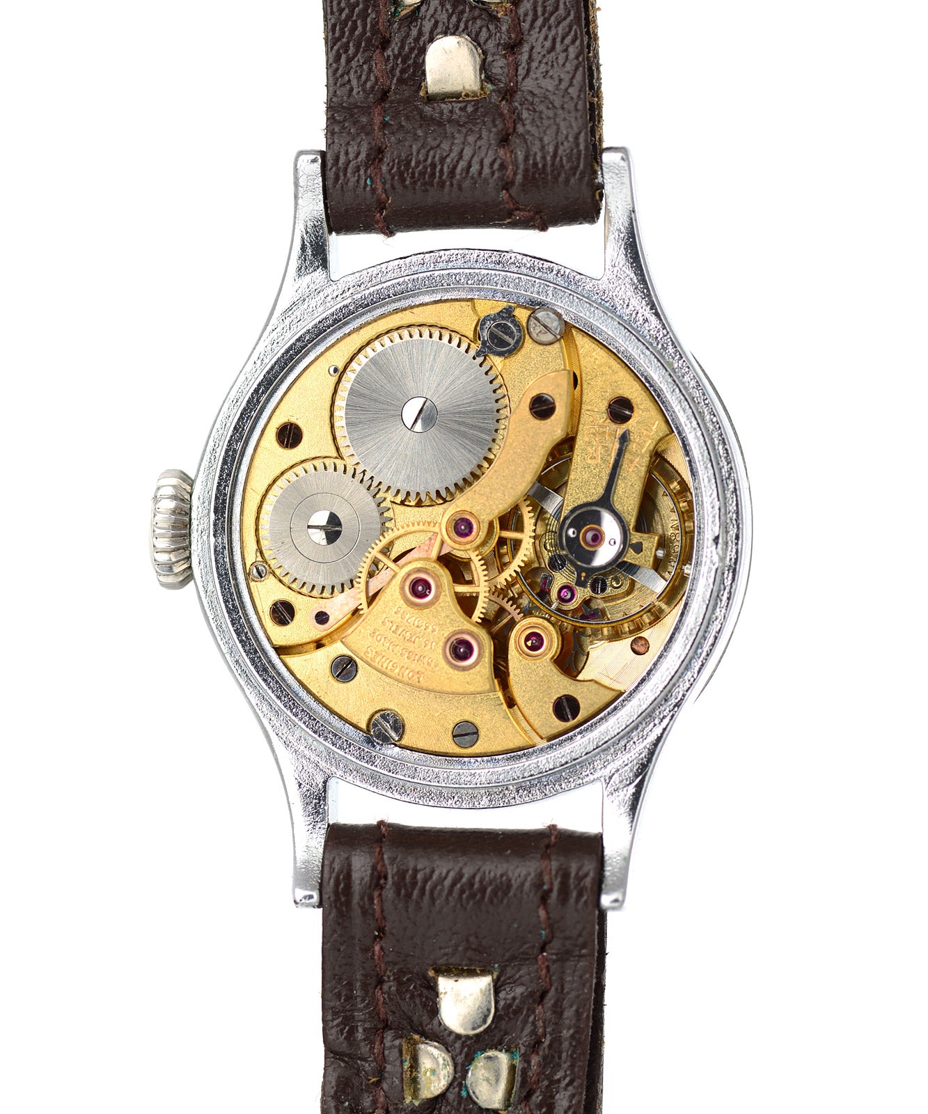 Longines 6b/159 1942 orologio pilota vintage acciaio