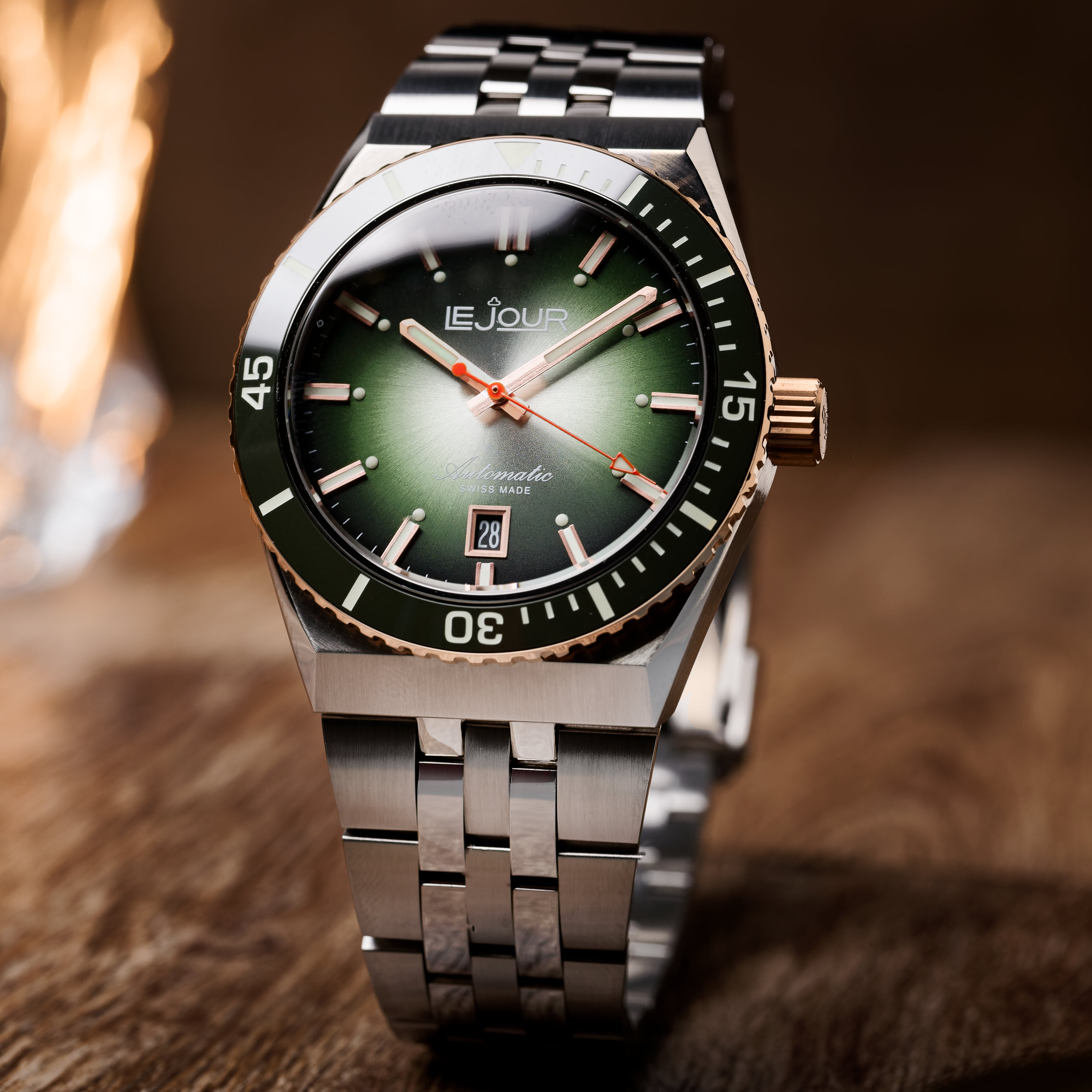 LeJour Delmare LJ-DM-007 orologio automatico verde 41mm
