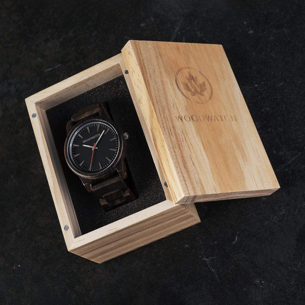 WoodWatch Classic Cypher Sandal Orologio Legno 45 mm