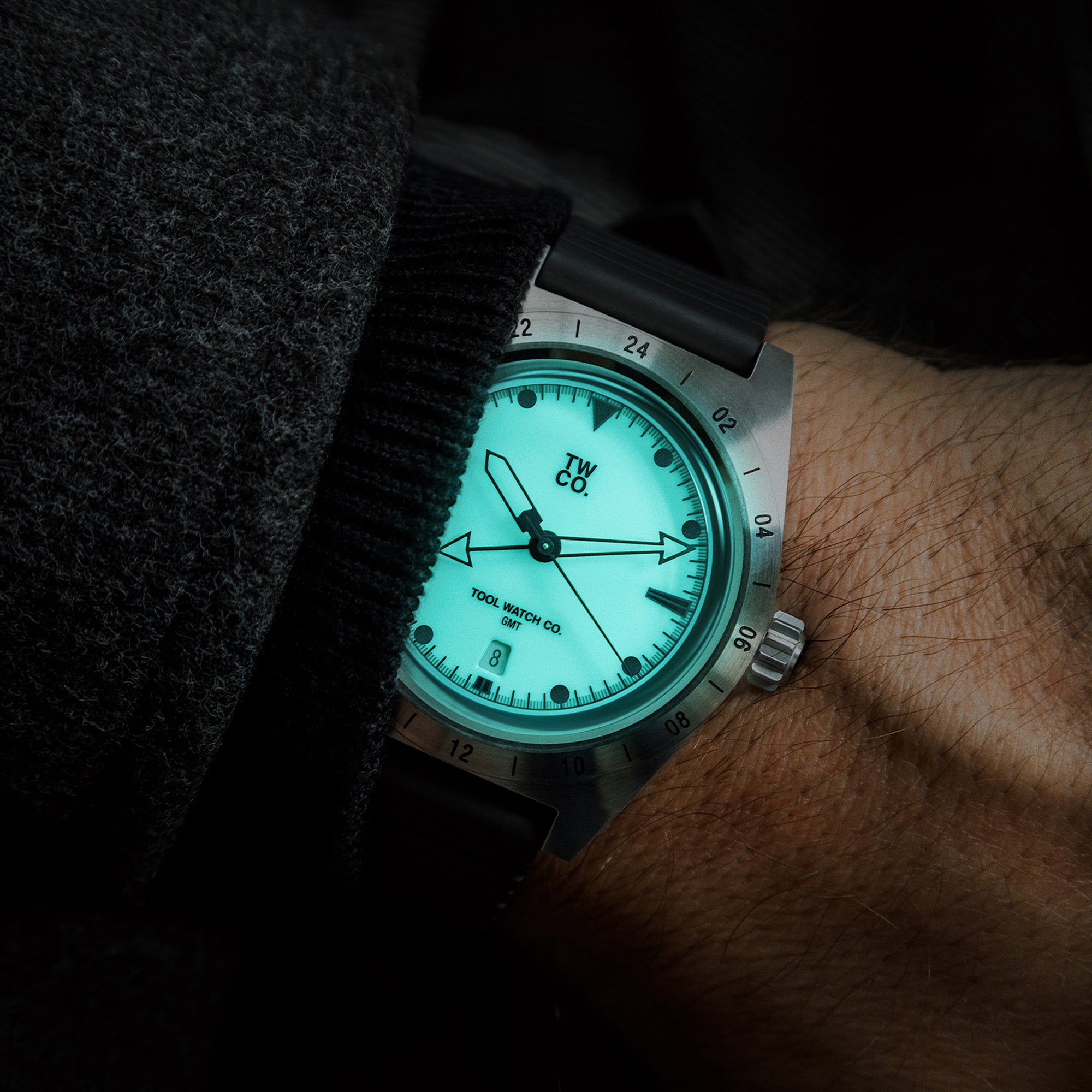 Tool Watch Co. Lumecore GMT orologio Flint White