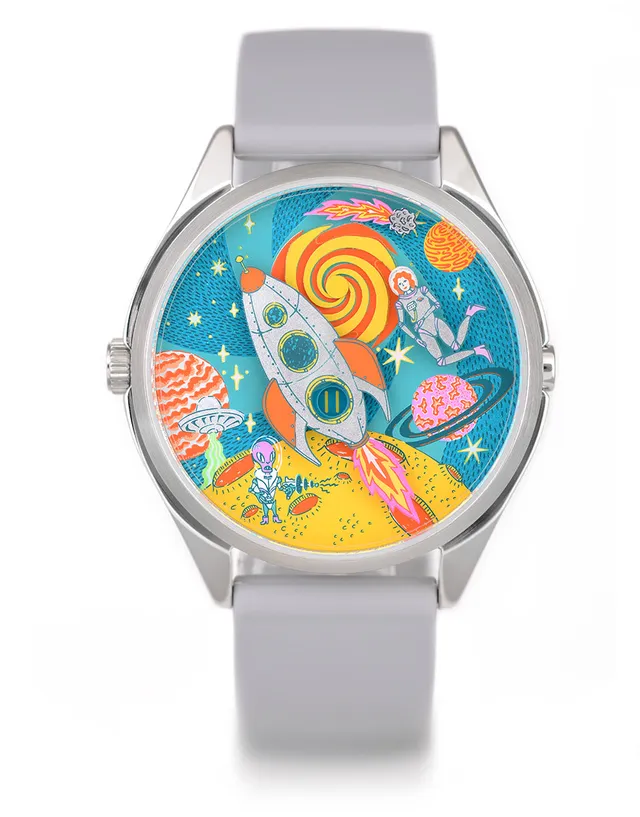 Mr Jones Continuum orologio jump hour 37mm argento