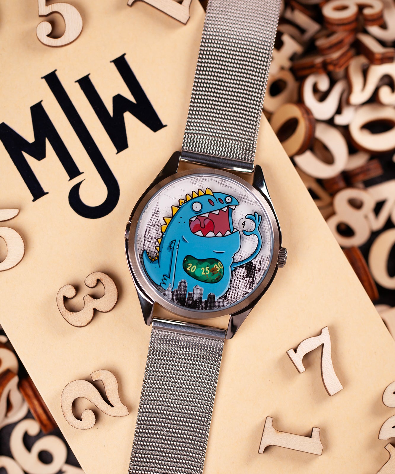 Mr Jones Watches Number Cruncher orologio jump hour 37mm argento