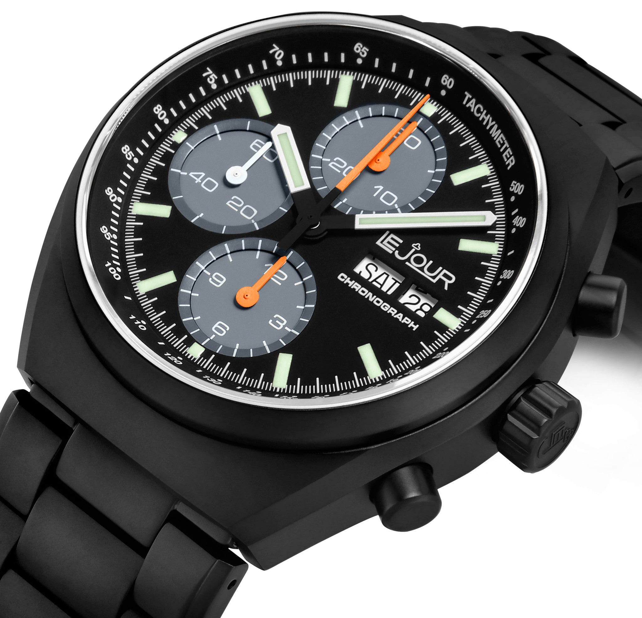 LeJour Mark I LJ-MI-003 orologio cronografo nero automatico