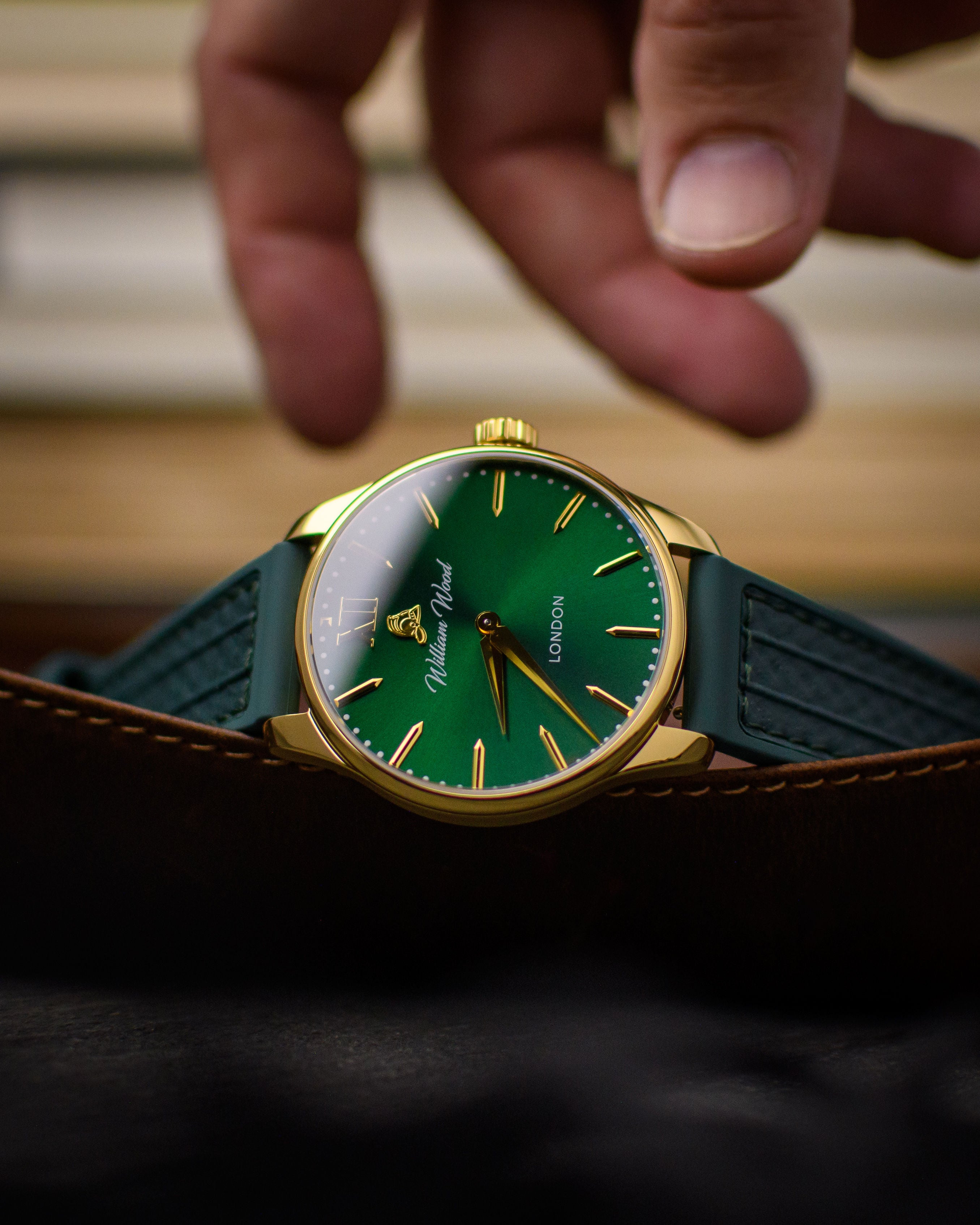 William Wood Chivalrous British Racing Green orologio verde