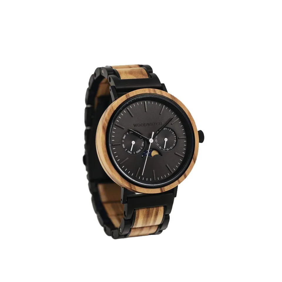 WoodWatch Classic Carbon Olive orologio legno uomo verde