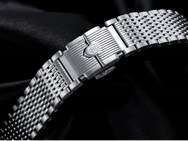Heinrich Radiance bracciale orologio acciaio 20mm farfalla