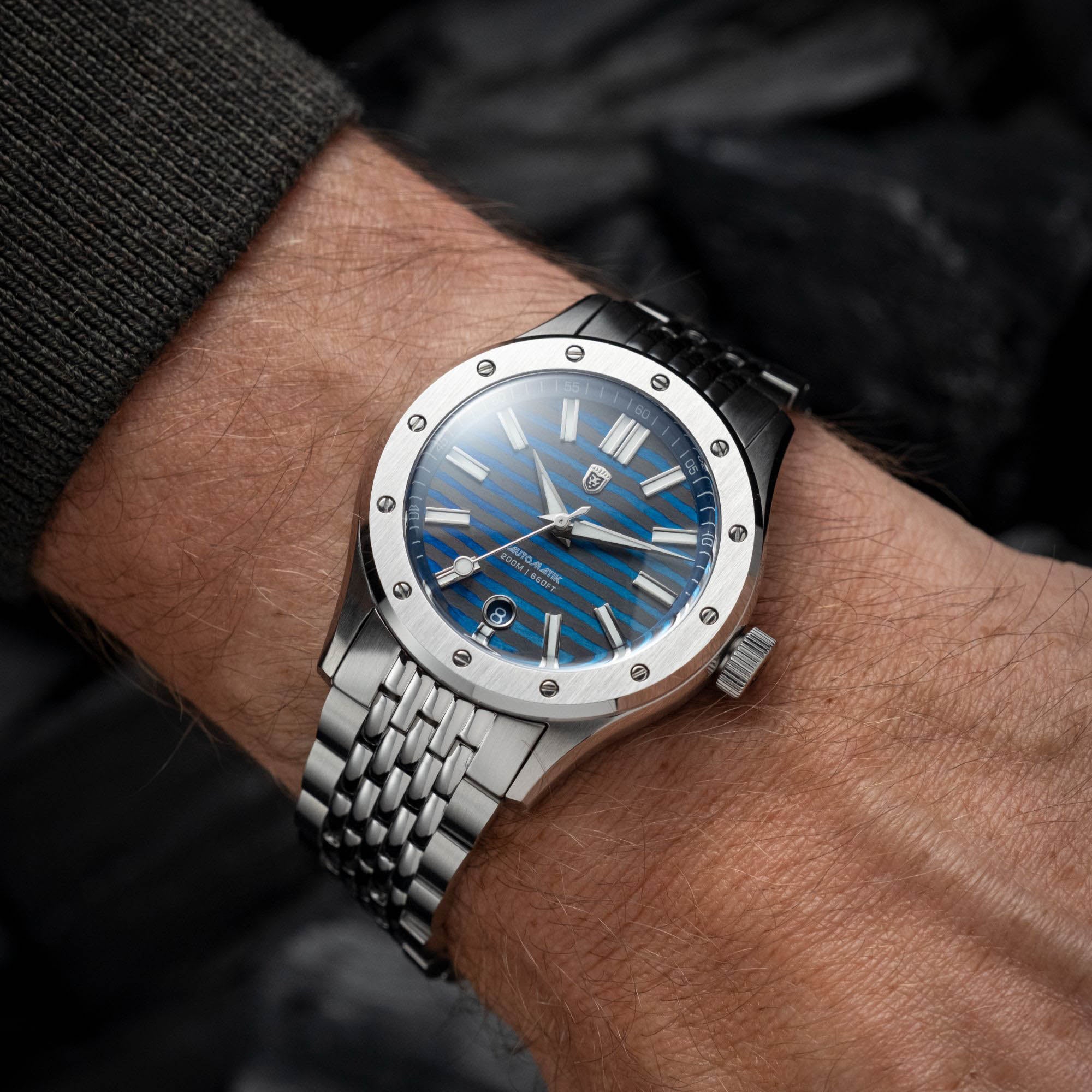 Heinrich Helicoprion ZirkuTi orologio titanio bracciale acciaio
