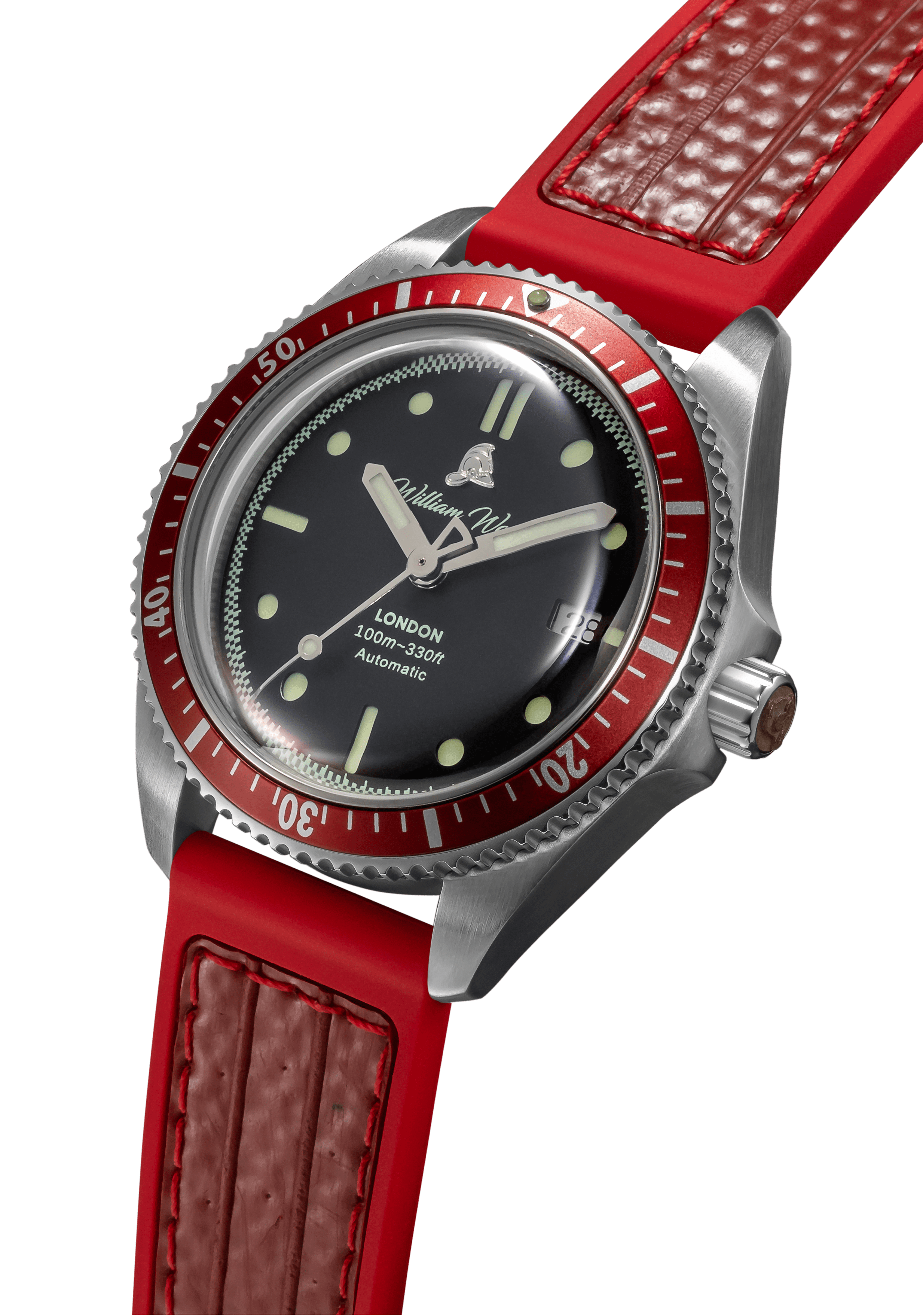 William Wood Red Knights Orologio Acciaio Red Fire Hose