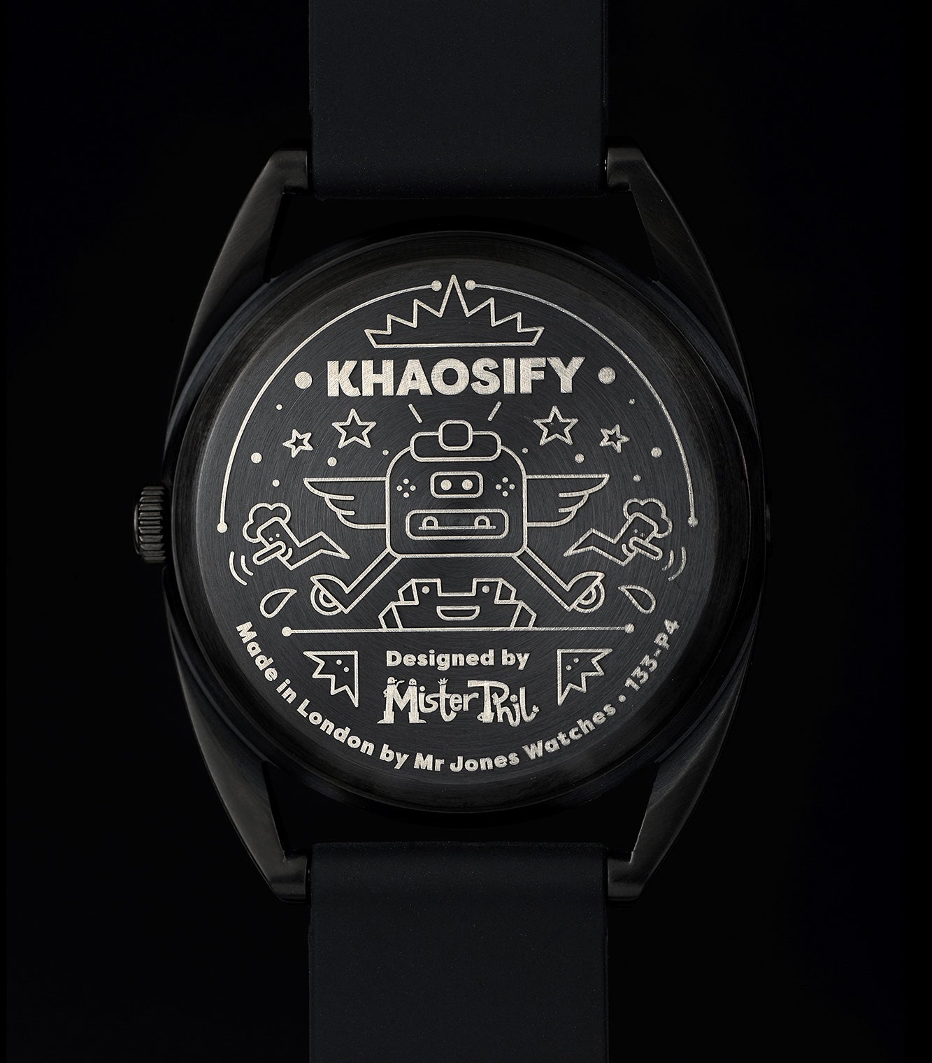 Mr Jones Watches Khaosify orologio 37mm nero quarzo svizzero