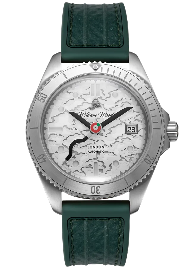 William Wood Extinguisher Watch orologio bianco automatico fire hose
