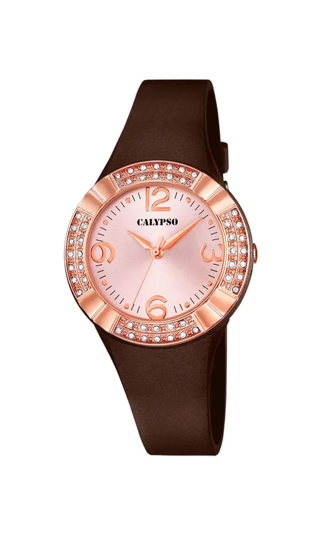 Calypso Basic orologio donna analogico gomma marrone 10 ATM