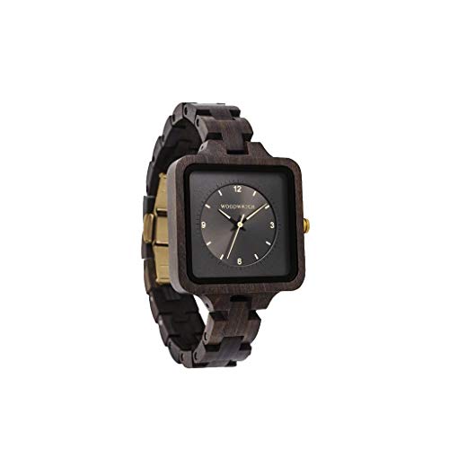 WoodWatch Classic Dark Origin orologio legno quadrante grigio
