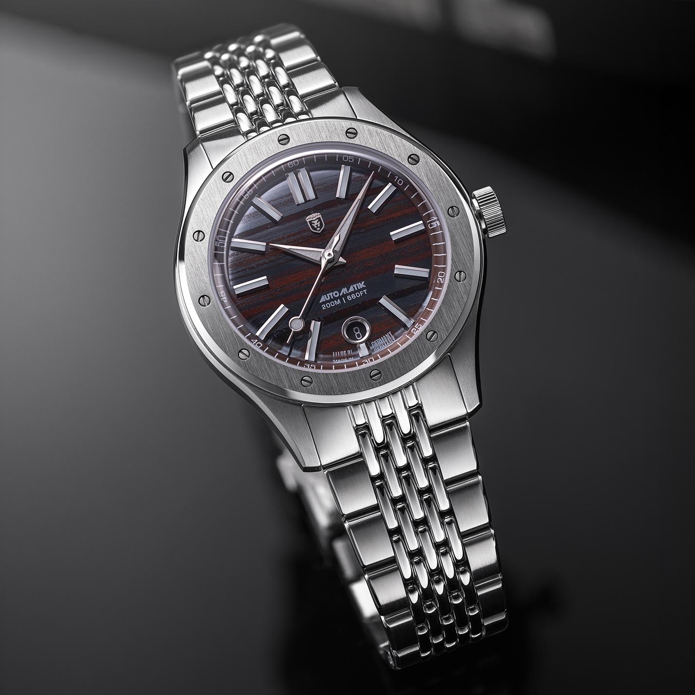Heinrich Helicoprion Tiger Iron orologio automatico