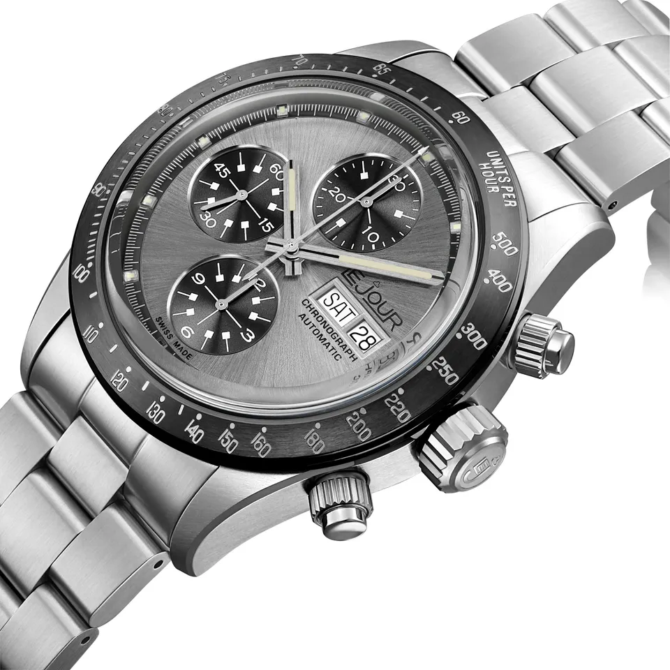 LeJour CM Chrono LJ-CM-008 cronografo grigio acciaio 42mm