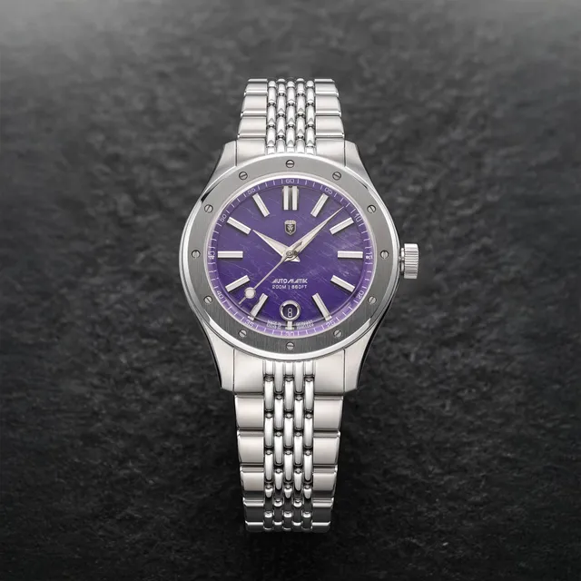 Heinrich Helicoprion orologio automatico ametista SW200-2