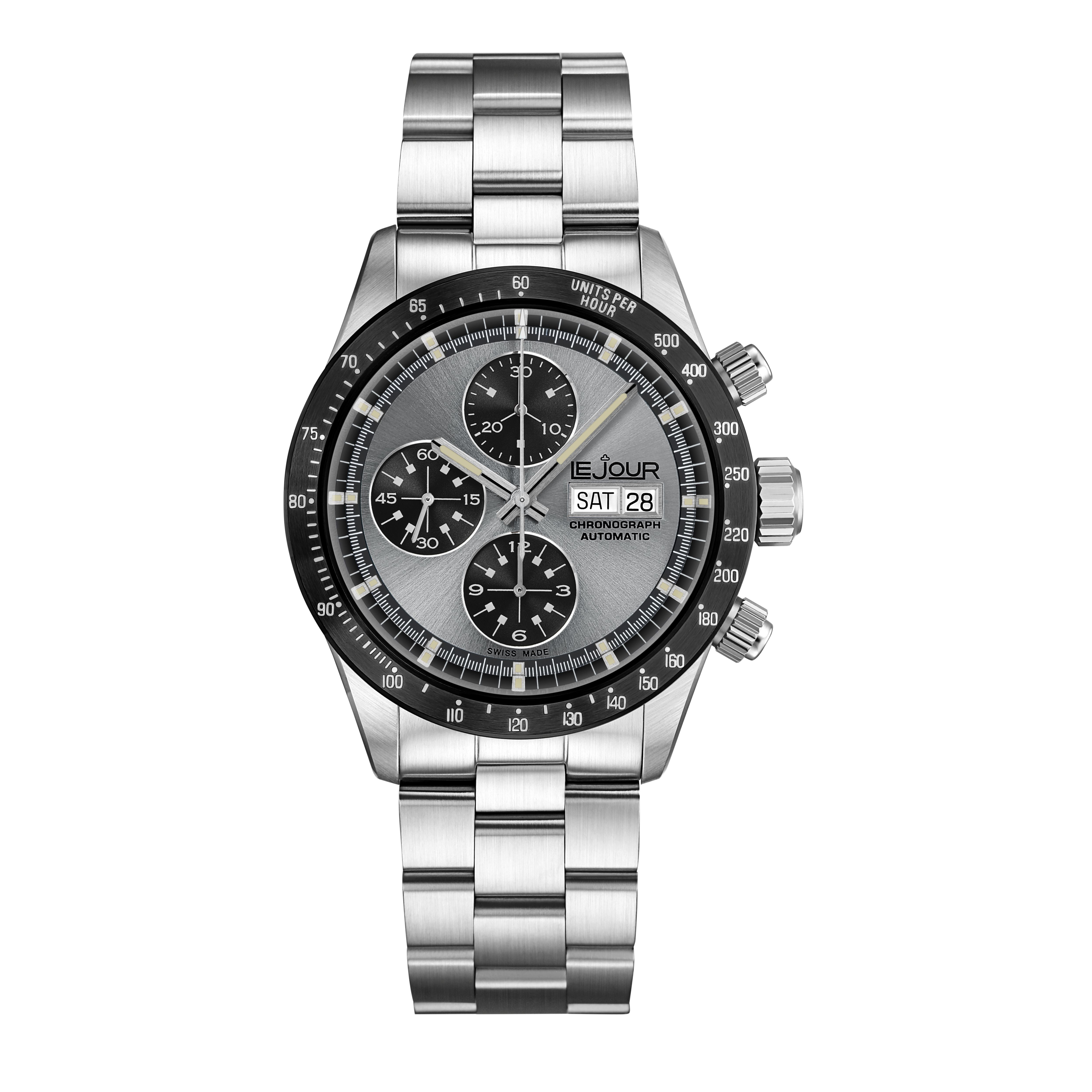 LeJour CM Chrono LJ-CM-008 cronografo grigio acciaio 42mm