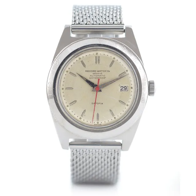 Record Geneve Datofix orologio automatico acciaio anni 50