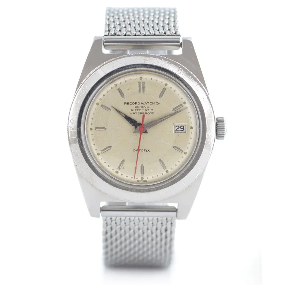 Record Geneve Datofix orologio automatico acciaio anni 50