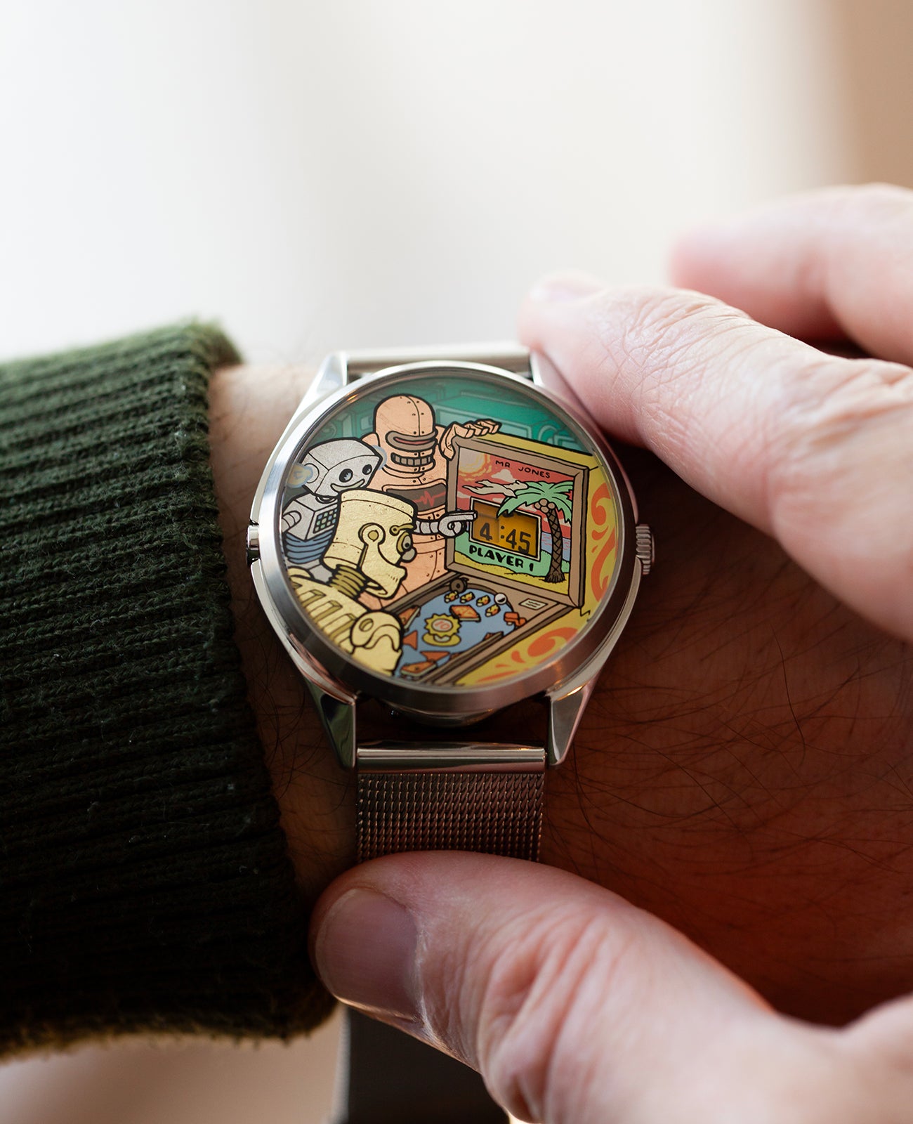 Mr Jones Watches Ricochet orologio 37mm jump hour dorato