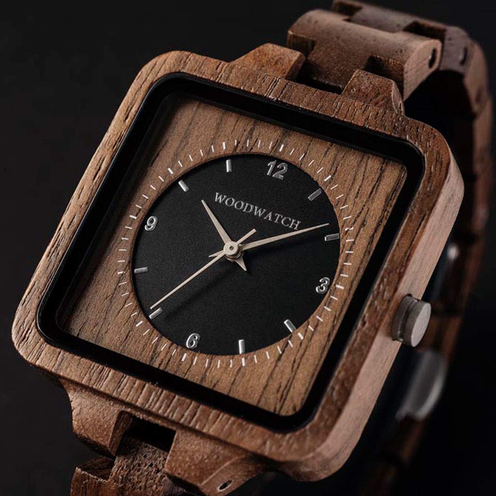 WoodWatch Classic Axinite Horizon orologio quadrato noce