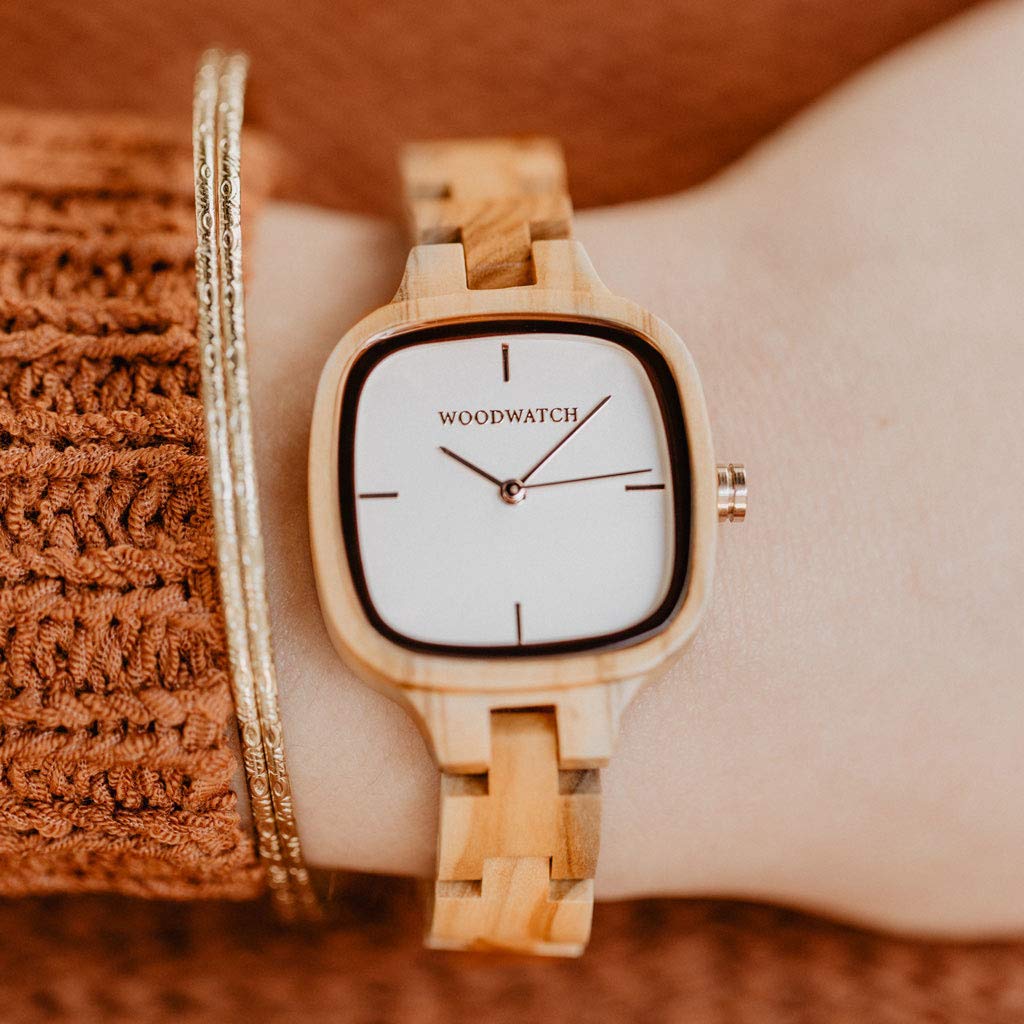 WoodWatch Elegance Muse orologio donna legno quadrato