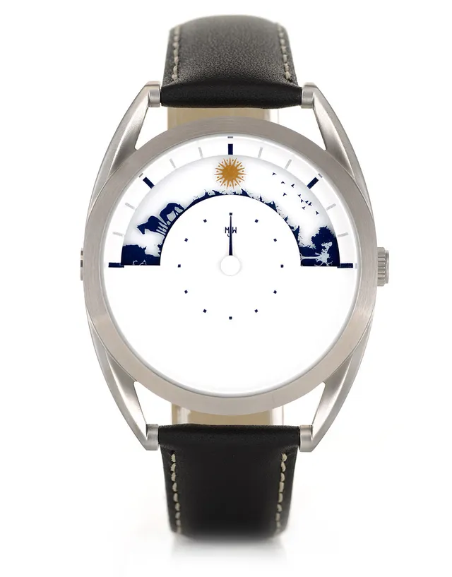 Mr Jones Sun and Moon orologio quarzo 37mm argento
