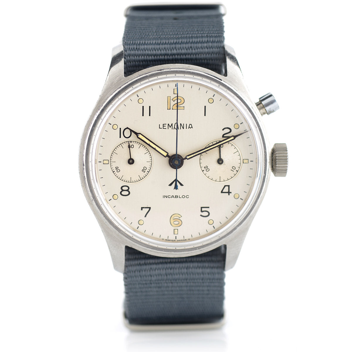 Lemania HS9 orologio cronografo monopulsante 38mm