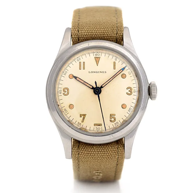 Longines ref 5483 orologio acciaio 1947 carica manuale