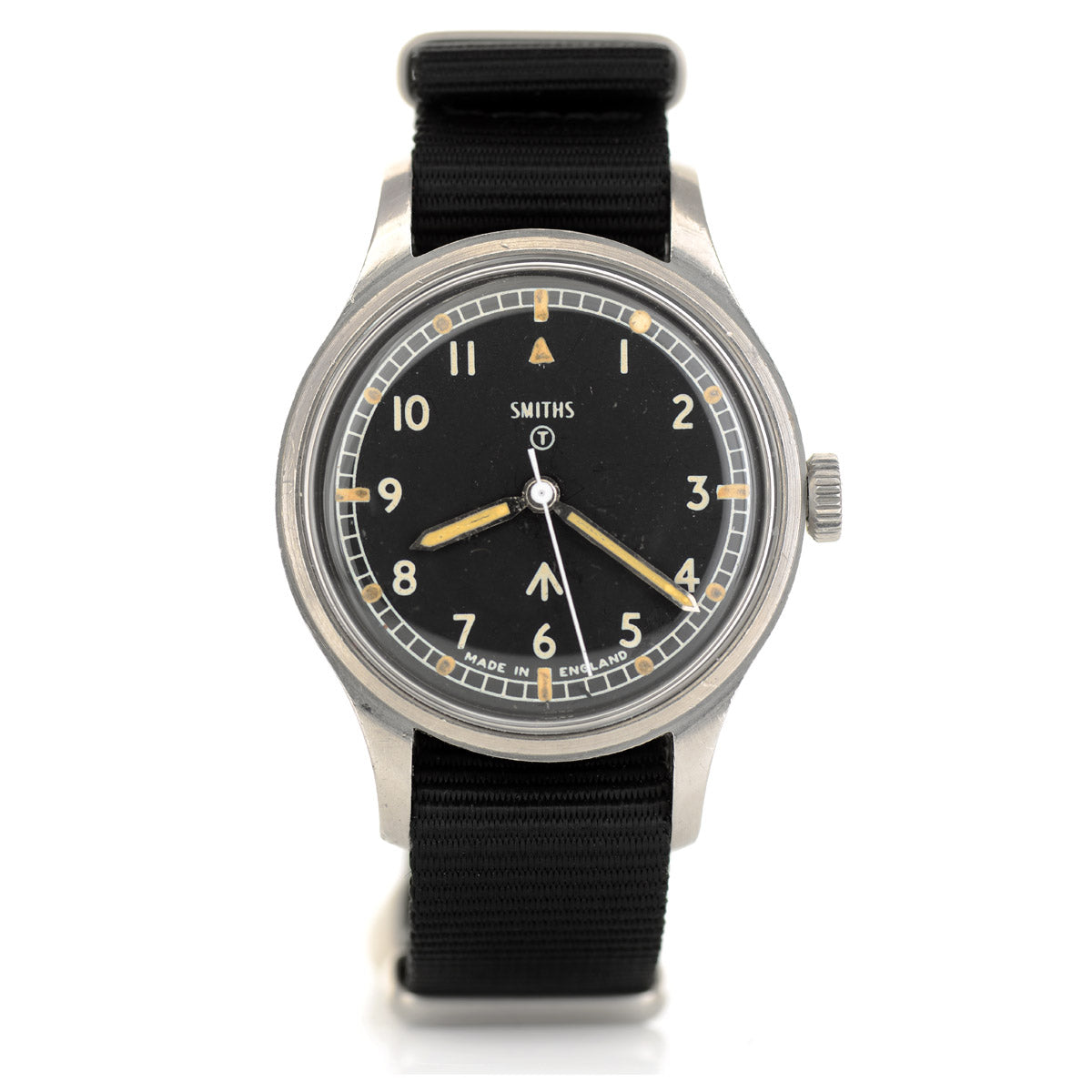 Smiths W10 1968 orologio militare acciaio quadrante nero