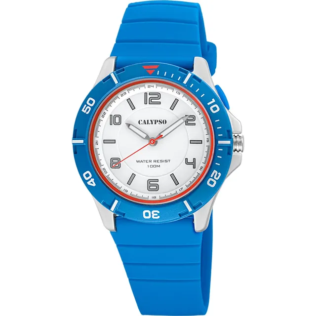 Calypso Basic K5857/2 orologio analogico blu gomma