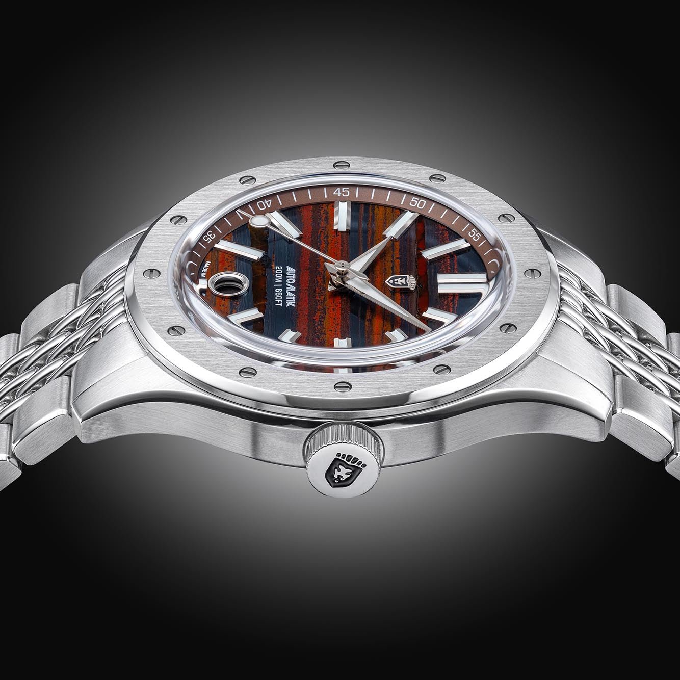 Heinrich Helicoprion Tiger Iron orologio automatico