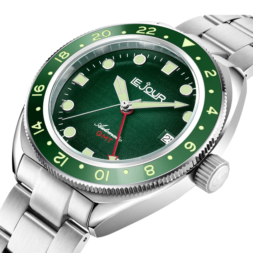LeJour Hammerhead GMT LJ-HH-GMT-003 orologio GMT verde