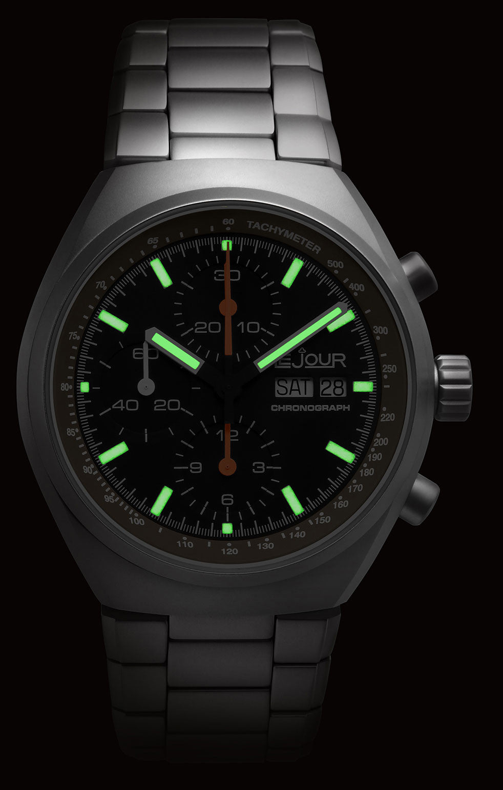 LeJour Mark I LJ-MI-002 cronografo automatico nero 42,5mm
