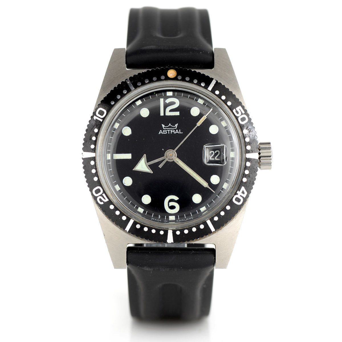 Smiths Diver 1969 orologio subacqueo acciaio 38mm gomma