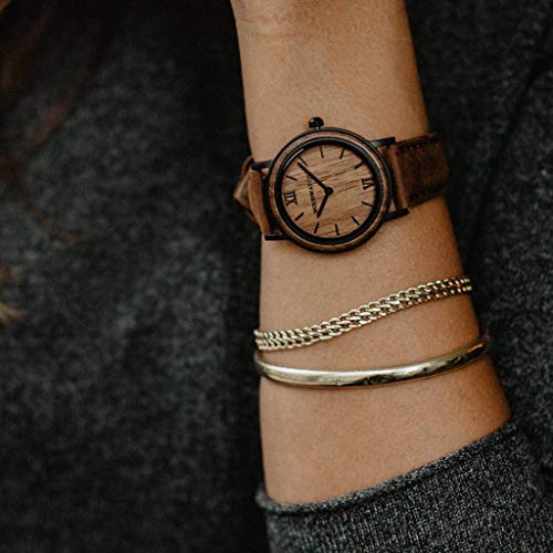 WoodWatch Classic Brown Walnut Pecan orologio legno petite