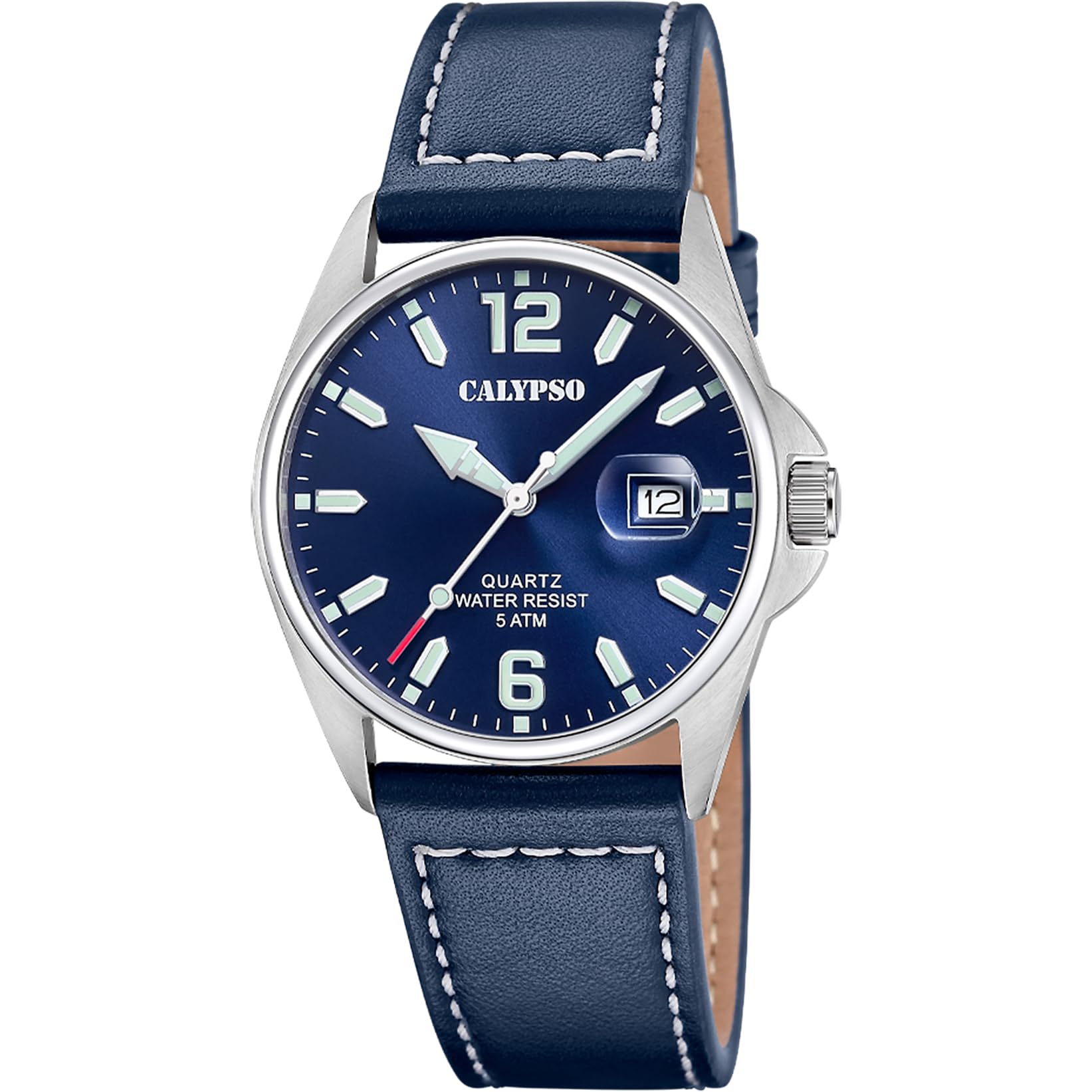 Calypso Basic K5870 orologio uomo pelle nera data 5 ATM