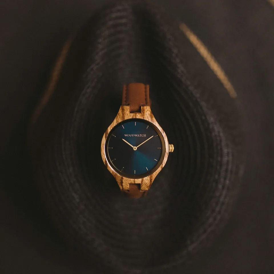 WoodWatch Classic Golden Sky Pecan orologio ulivo
