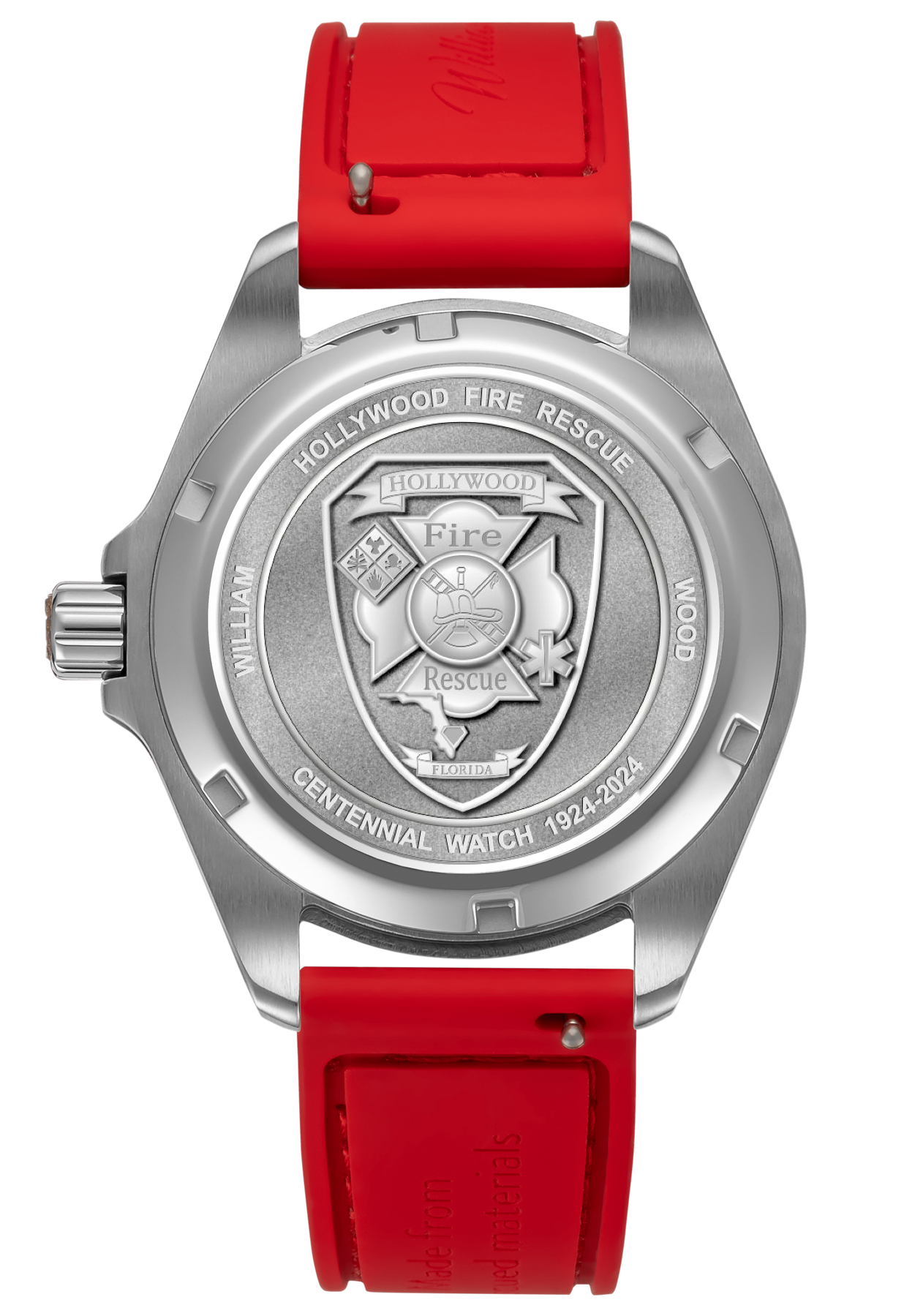 William Wood Hollywood Fire Rescue orologio 41mm rosso