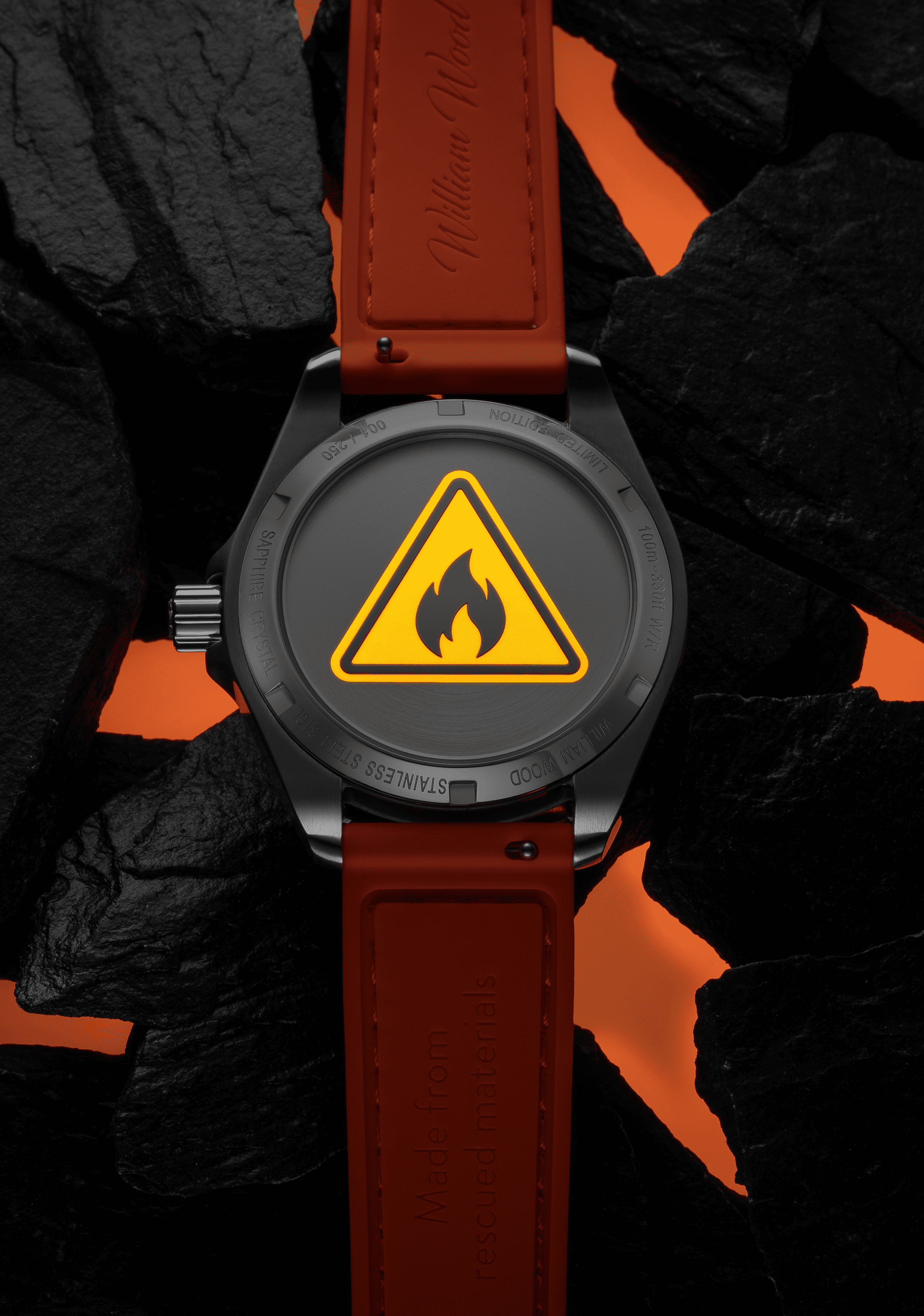 William Wood Fire Extinguisher Fire Watch Orologio Automatico 41mm