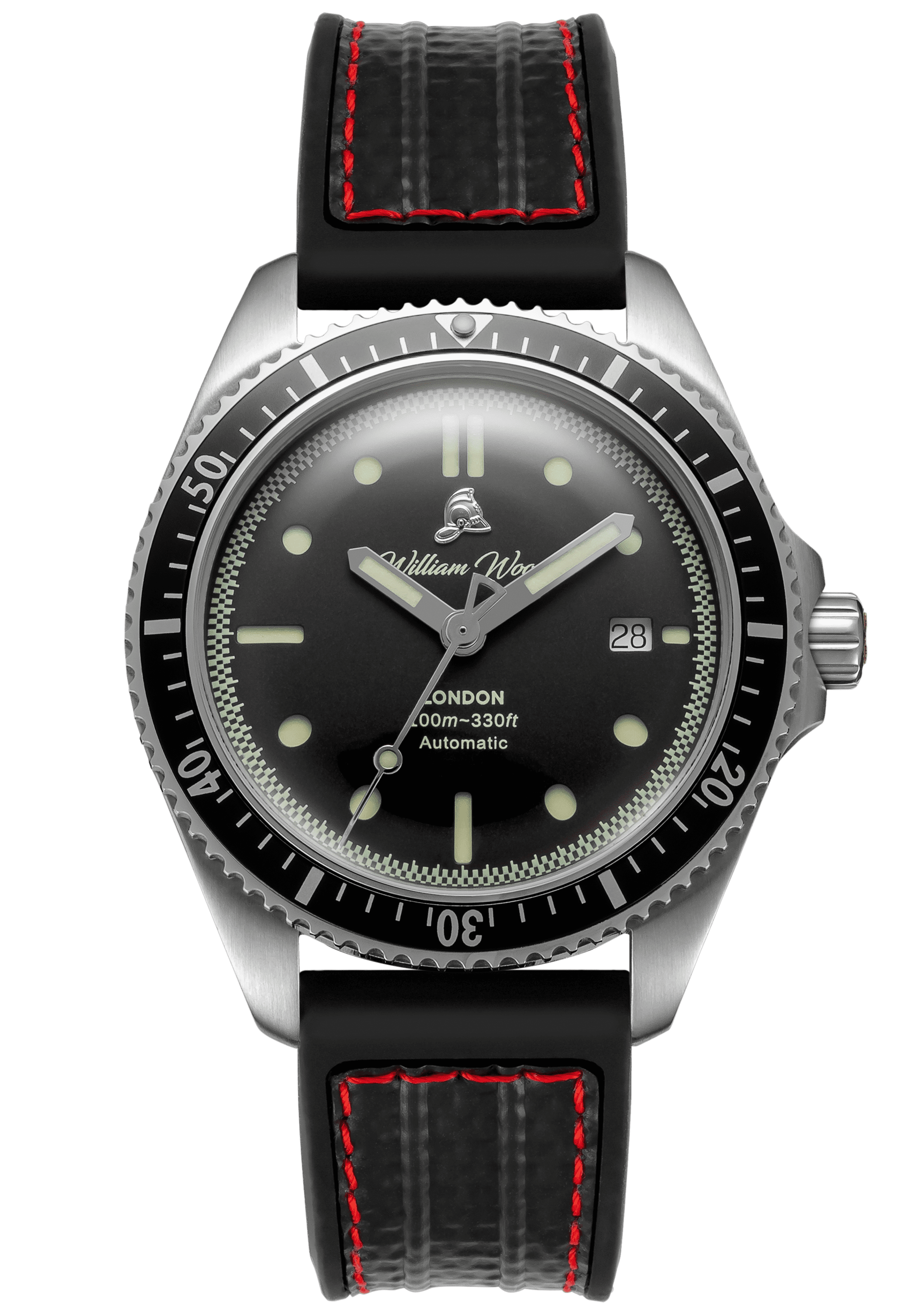William Wood Valiant Black Orologio Acciaio Black Fire Hose
