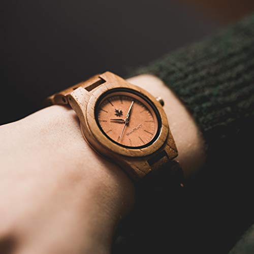 WoodWatch Classic Teak Rosegold orologio legno fatto a mano
