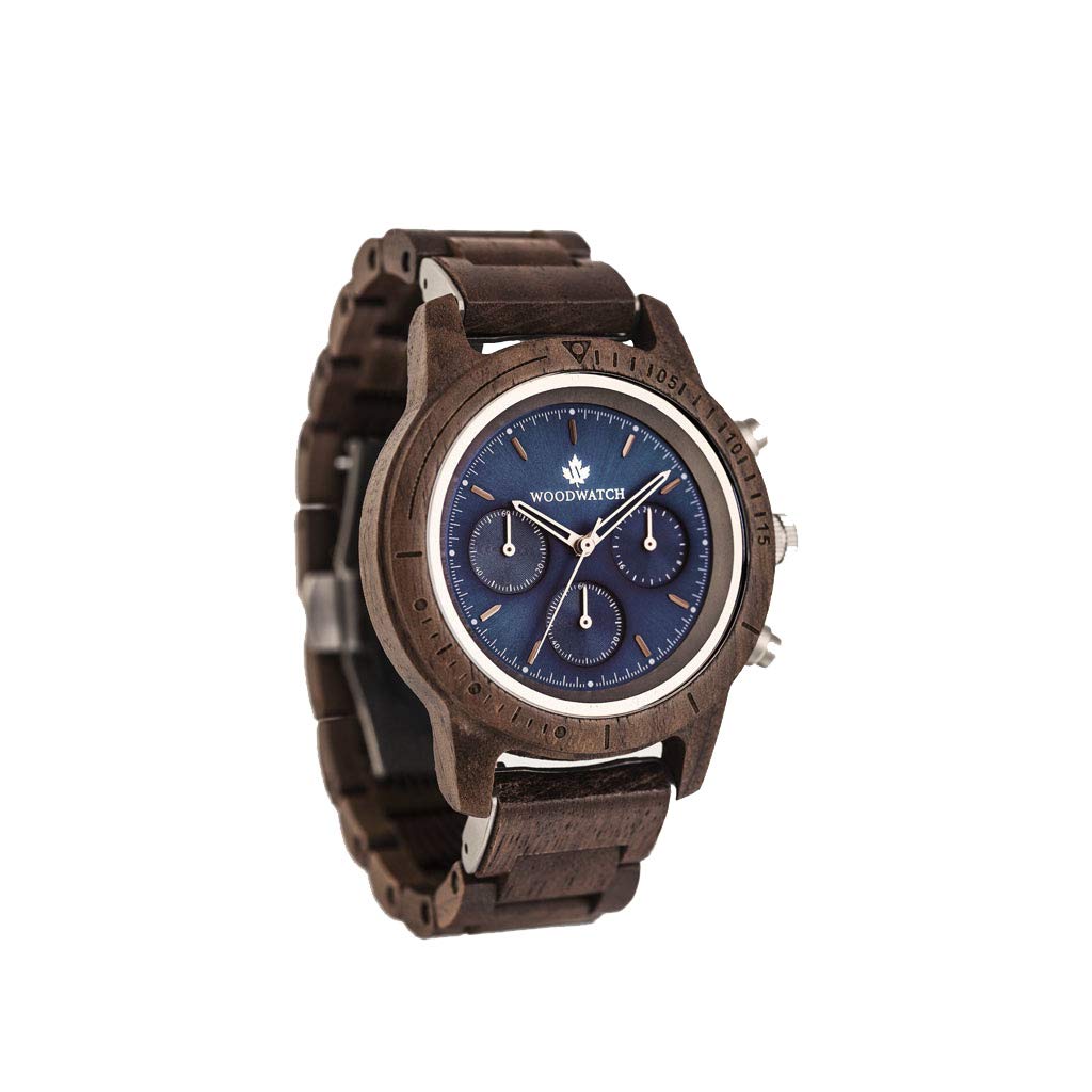 Woodwatch Classic Sapphire Silver orologio legno uomo