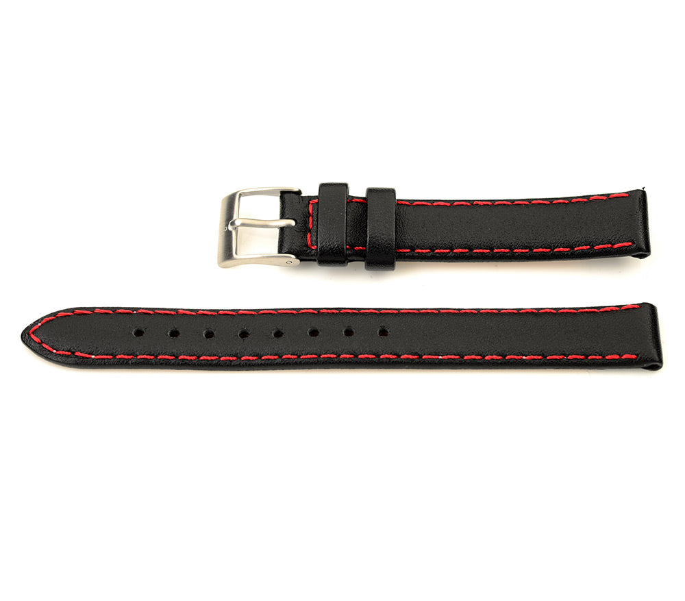 Mr Jones Cinturino orologio 12mm pelle nero acciaio
