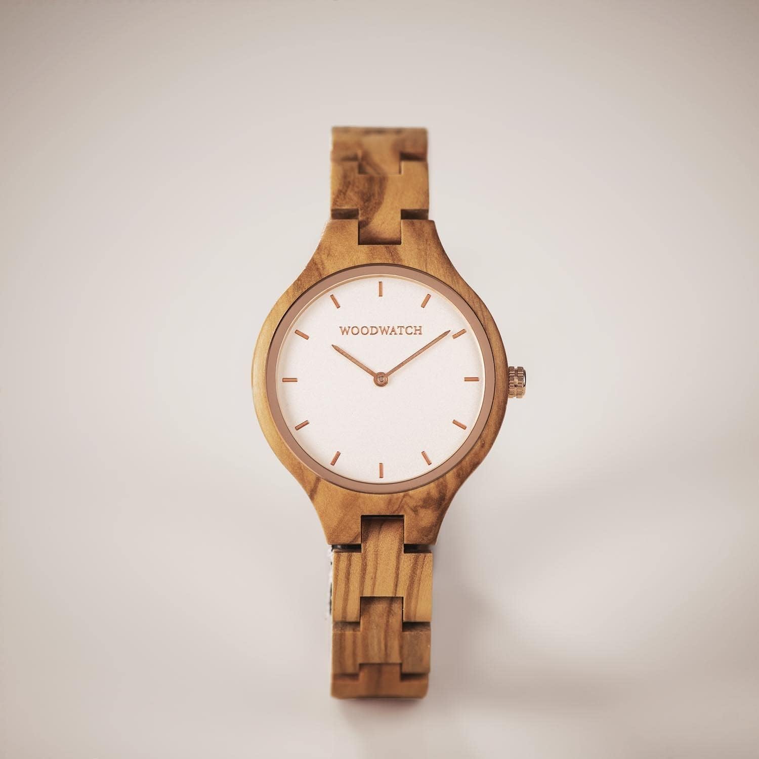 WoodWatch Nordic Rose orologio donna legno ulivo