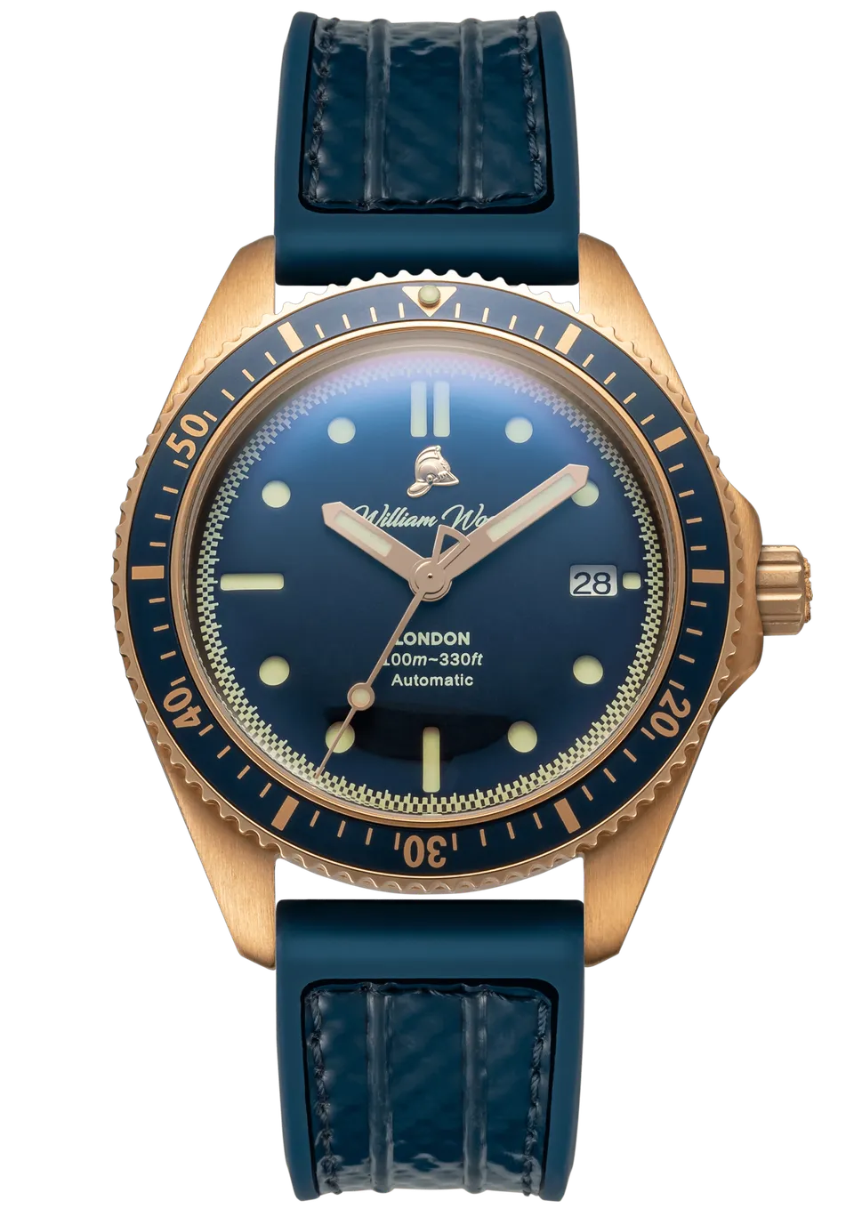 William Wood Bronze Sapphire Orologio Bronzo Blue Fire Hose