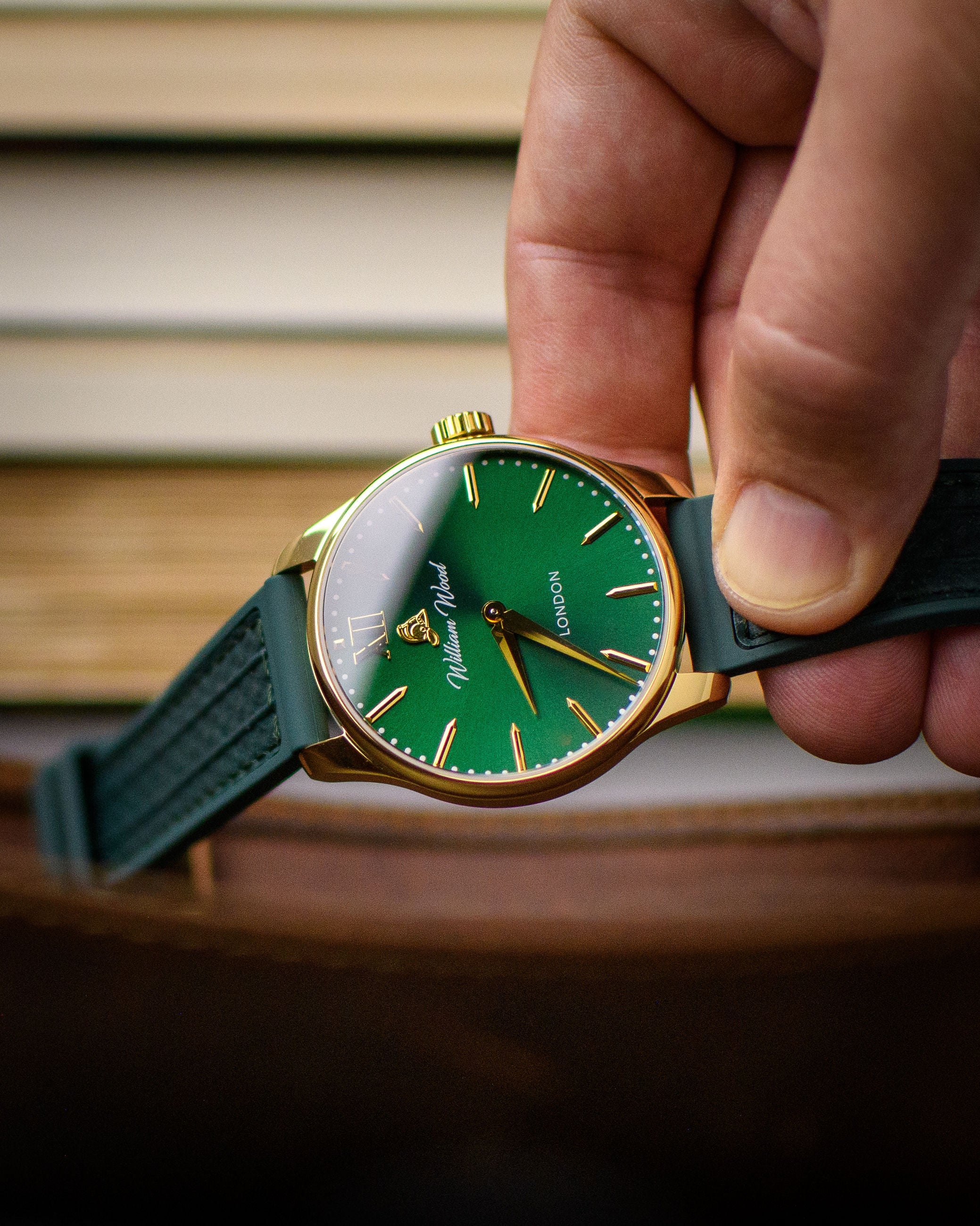 William Wood Chivalrous British Racing Green orologio verde