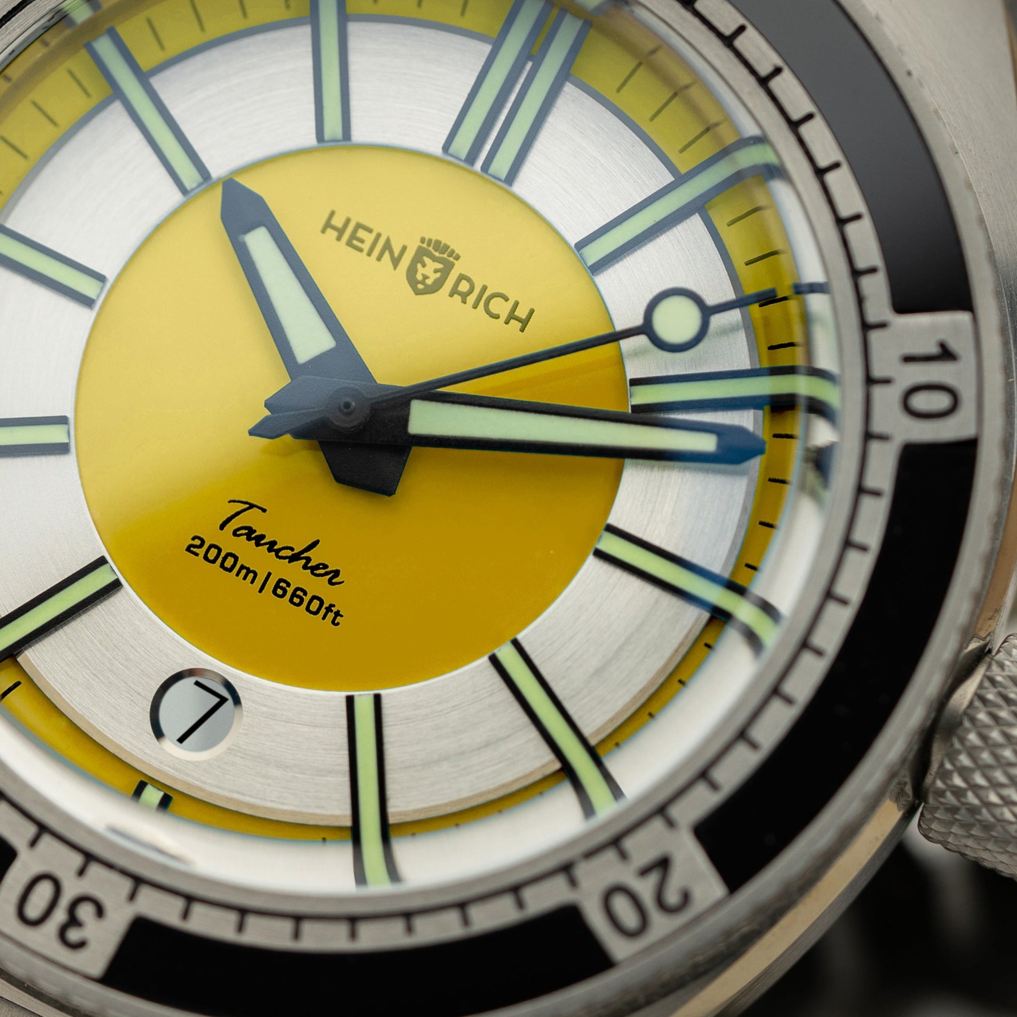 Heinrich Taucher 2 orologio giallo con data automatico