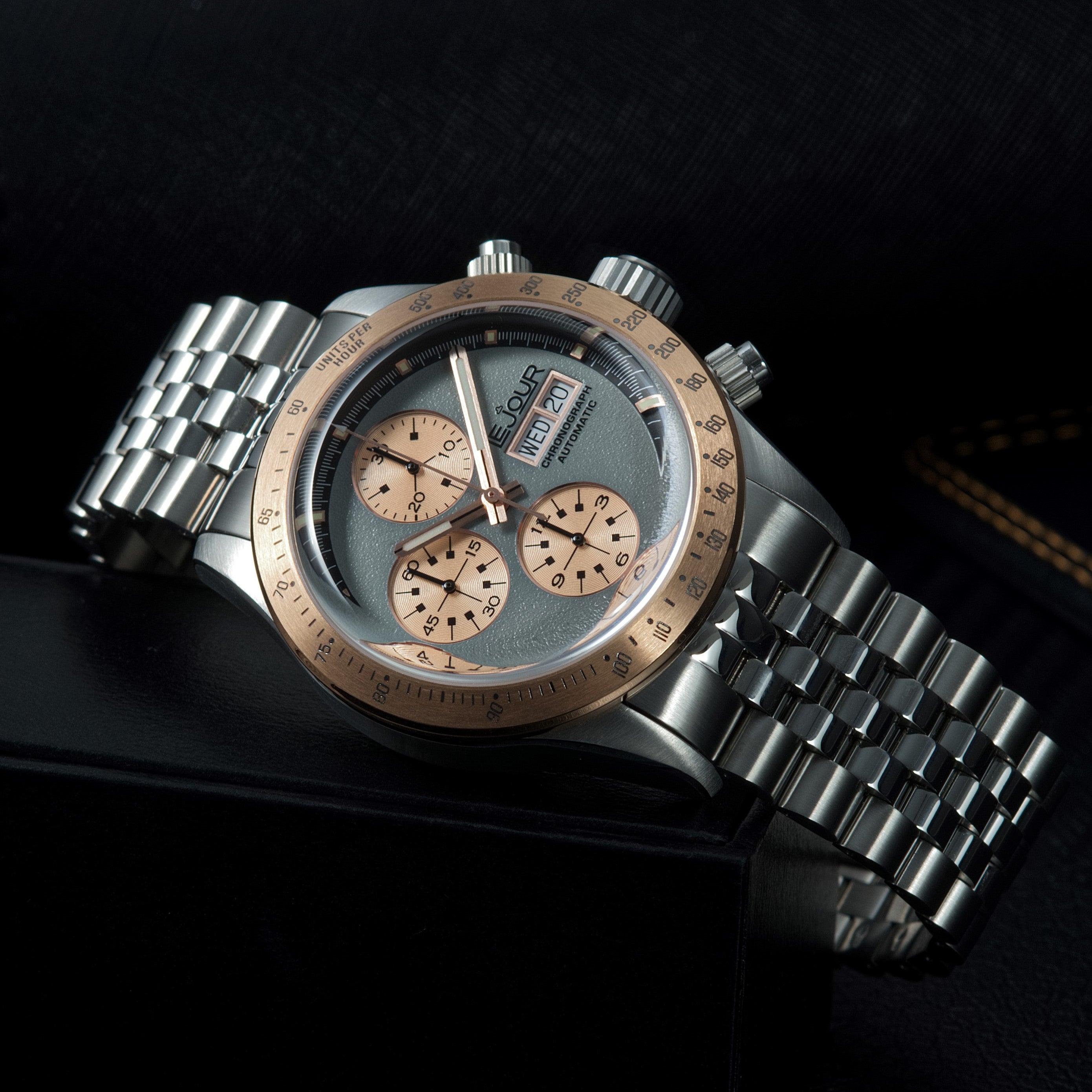 LeJour CM Chrono LJ-CM-004 cronografo grigio oro rosa 42mm