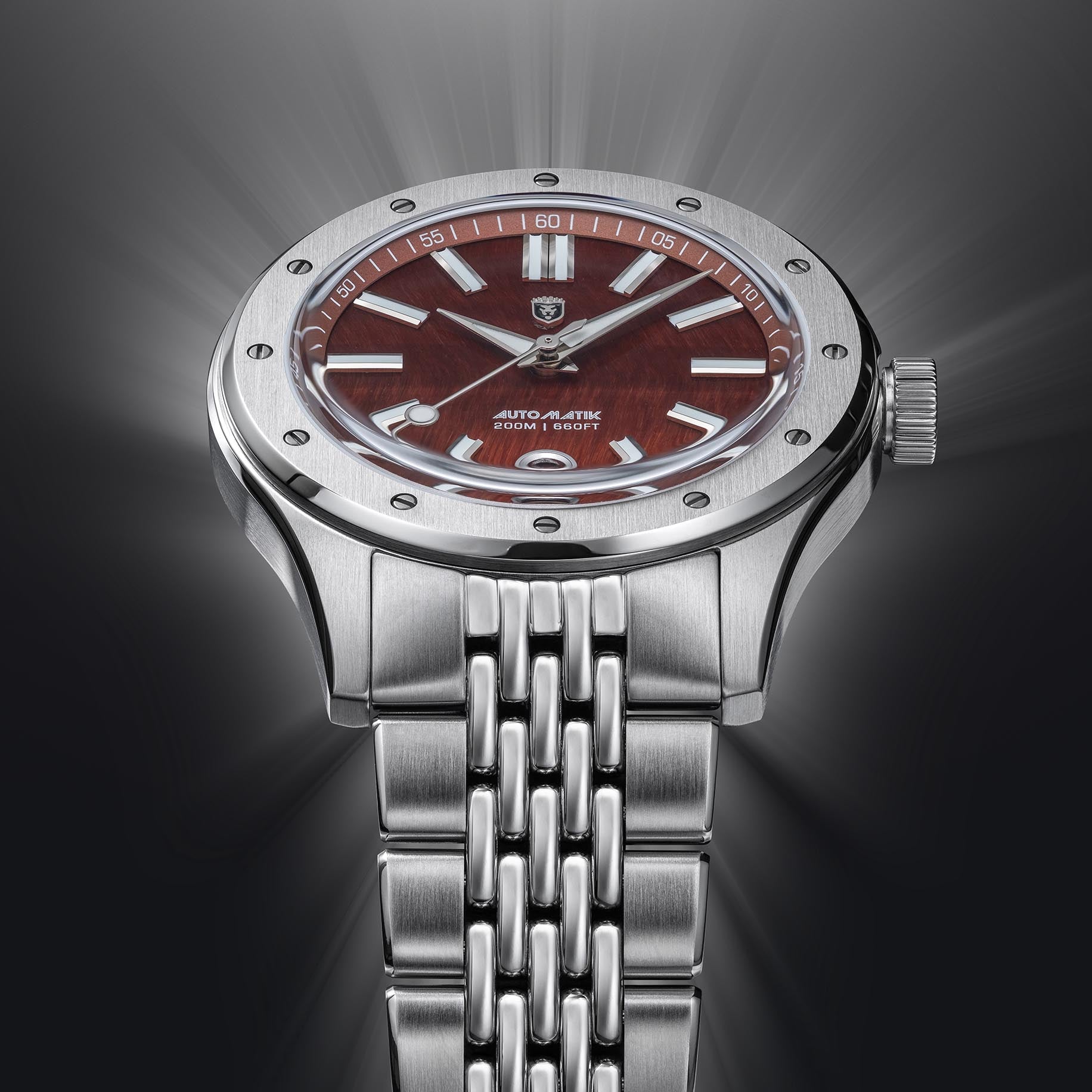 Heinrich Helicoprion orologio automatico Red Tiger's Eye Sellita