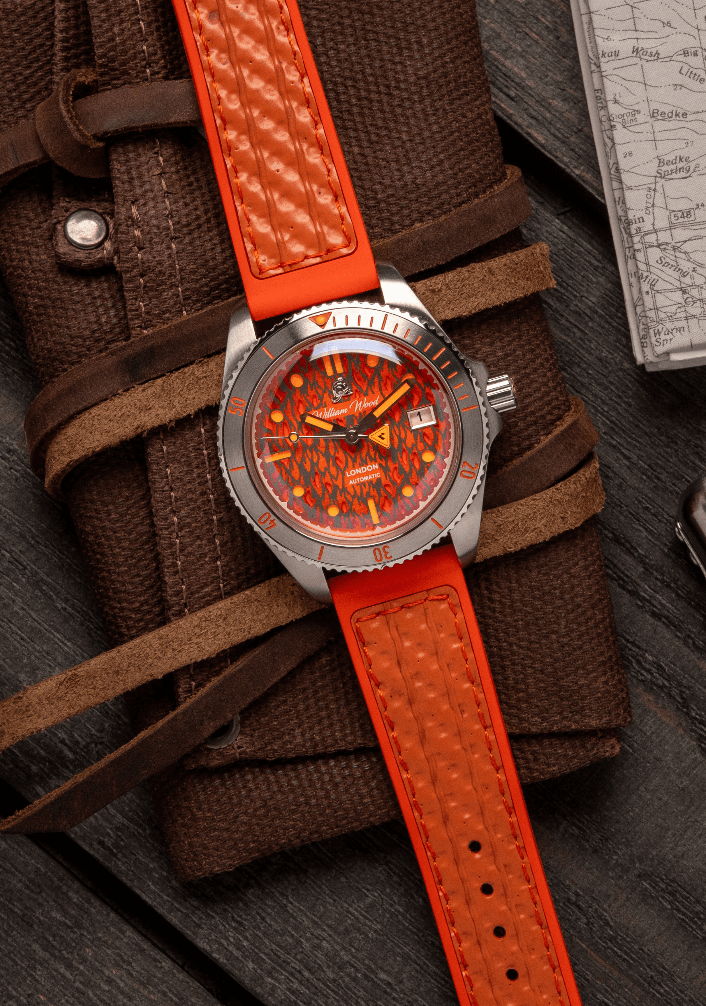William Wood Fire Extinguisher Fire Watch Orologio Automatico 41mm